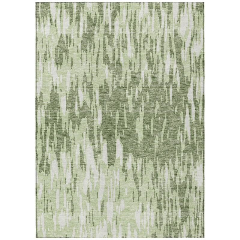 HomeRoots Abstract Transitional Rectangle Outdoor Rug