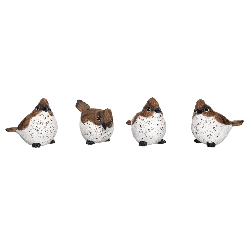 Transpac Large Resin Flicker Woodpecker Bird Set of 4 Spring Home Decorations