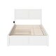 preview thumbnail 12 of 13, AFI Canyon Full Solid Wood Platform Bed with Footboard & Full Trundle in White