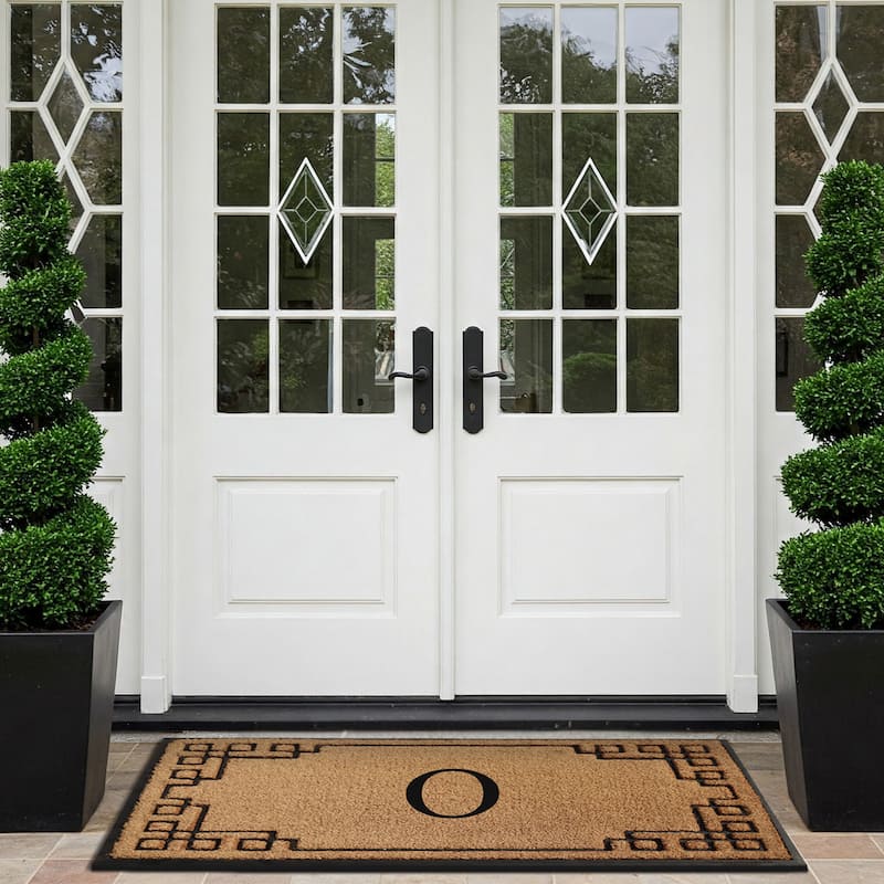 A1HC Natural Coir & Rubber Door Mat, Heavy Duty, Dirt Trapping, Long-Lasting Entrance Doormats,Thick & Durable Outdoor Entry Mat