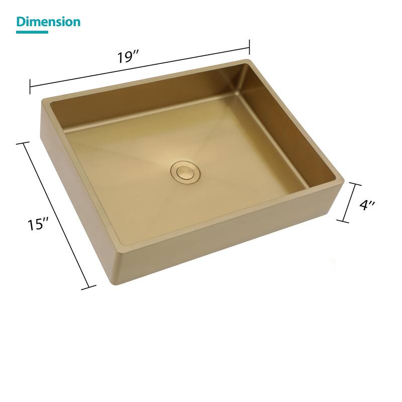Stainless Steel Bathroom Sink with Pop Up Drain