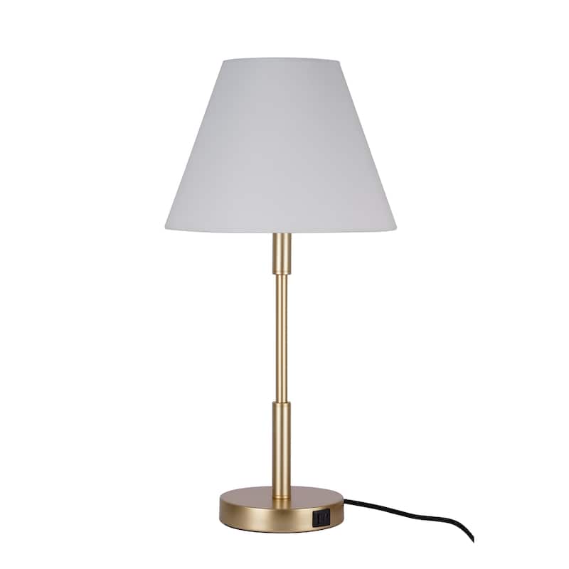 Kenroy Home Marlow Lamp with USB ports - Antique Brass - Set of 2