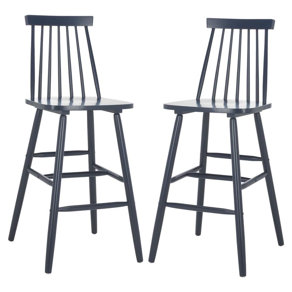 SAFAVIEH Texie 30-In. Spindle Farmhouse Bar Stool (Set of 2) - 19.3" x 20.9" x 44.2" - 19"W x 21"D x 45"H