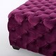 preview thumbnail 27 of 42, Jaymee Modern Glam Button Tufted Velvet Ottoman by Christopher Knight Home