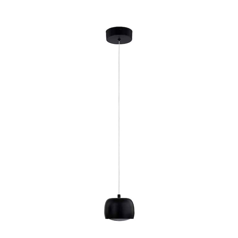 Justice Design Group Frascati LED 1-Light Mini-Pendant - Matte Black Finish