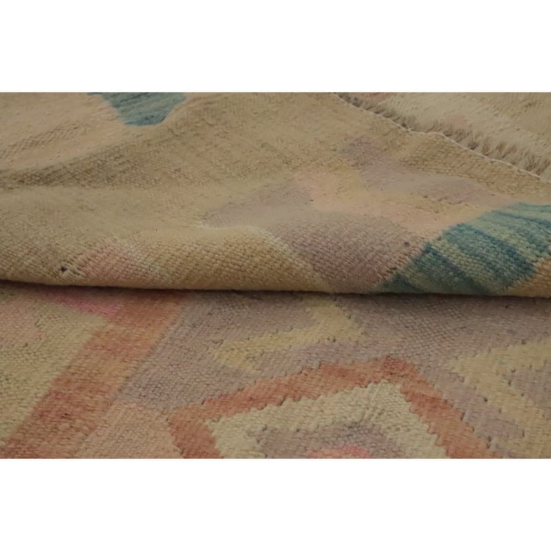 Hand Woven Oriental 100% Wool Carpet Southwestern Tribal Multi-Colored Kilim Area Rug - 6' 4'' X 4' 0''