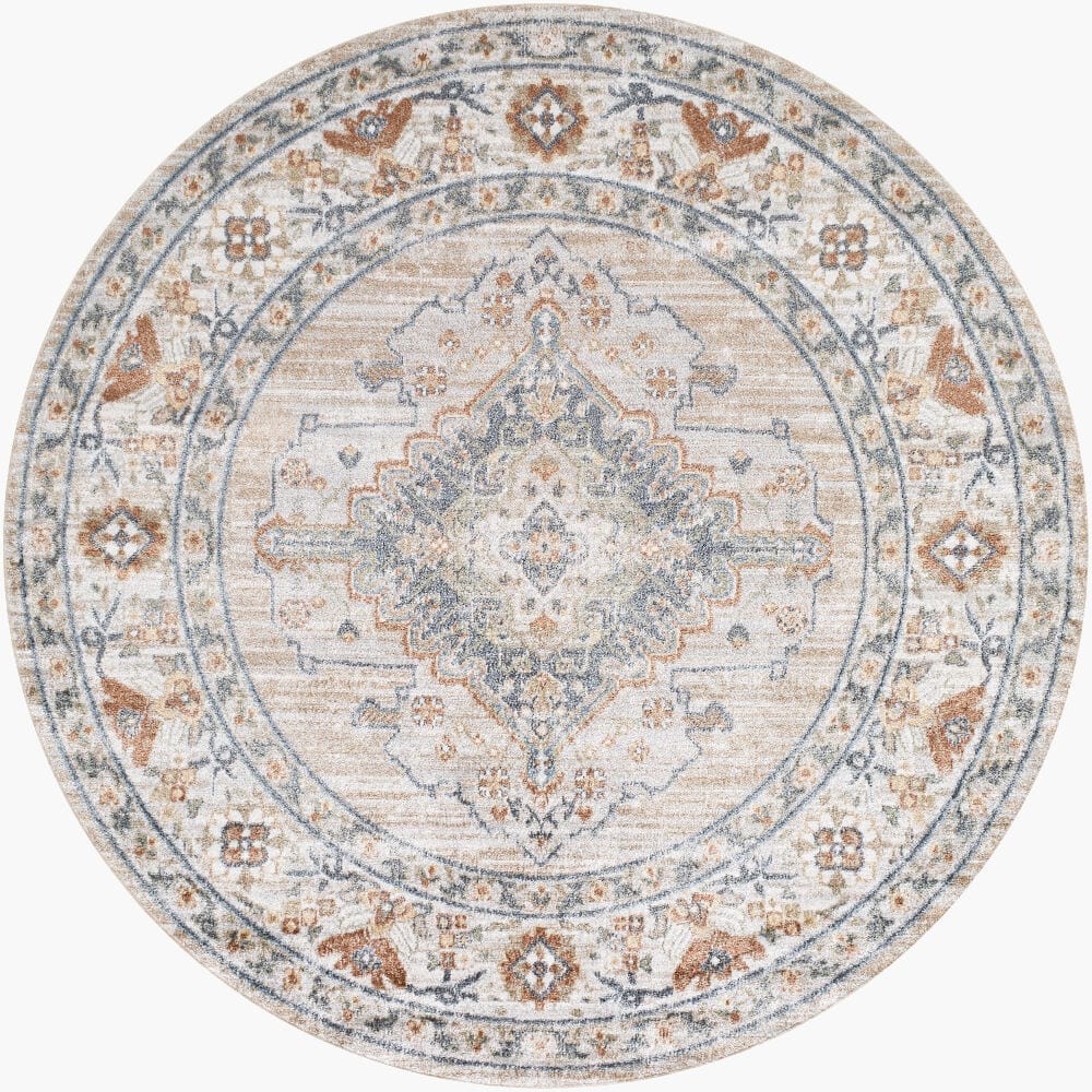 Livabliss Transitional Lillian Medallion Washable Area Rug