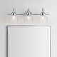preview thumbnail 28 of 113, Shirley Metal/Glass LED Vanity Light, by JONATHAN Y 3-Light - Chrome/Clear