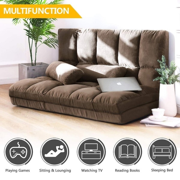 Folding shop floor loveseat