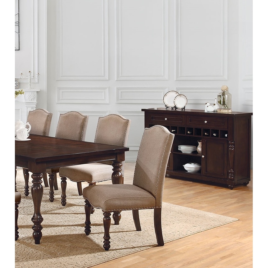 Side Chairs Padded Turned Legs Dining Room