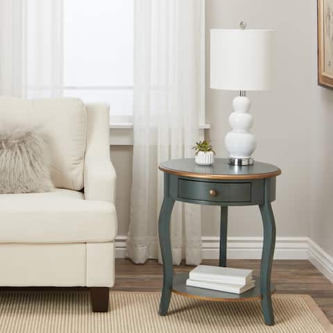 Abbyson Clarence Round Accent Table