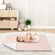 preview thumbnail 3 of 2, Pink Chevron Arrow Girl Baby Receiving Security Swaddle Blanket - Blush and White Watercolor Elephant Safari Collection
