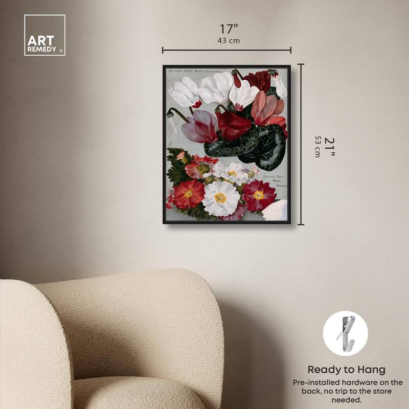 Cyclamens Canvas by Art Remedy