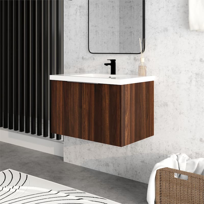 Beingnext 24"/30"/36" Bathroom Vanity with Sink, Floating Bathroom Vanity with 2 Soft Close Doors
