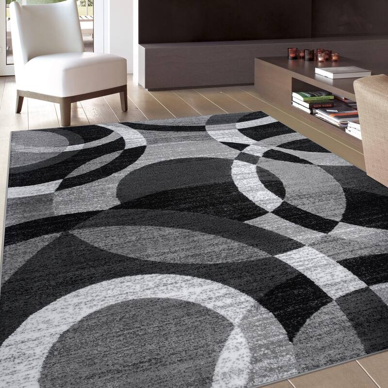 World Rug Gallery Geometric Circles Area Rug
