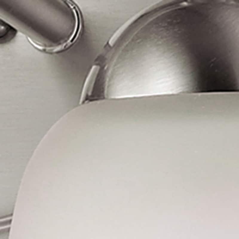 Elk Home Conway Brushed Nickel With White Glass Vanity Light