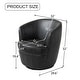 preview thumbnail 38 of 56, 2 Set Faux Leather Club Swivel Barrel Accent Chair