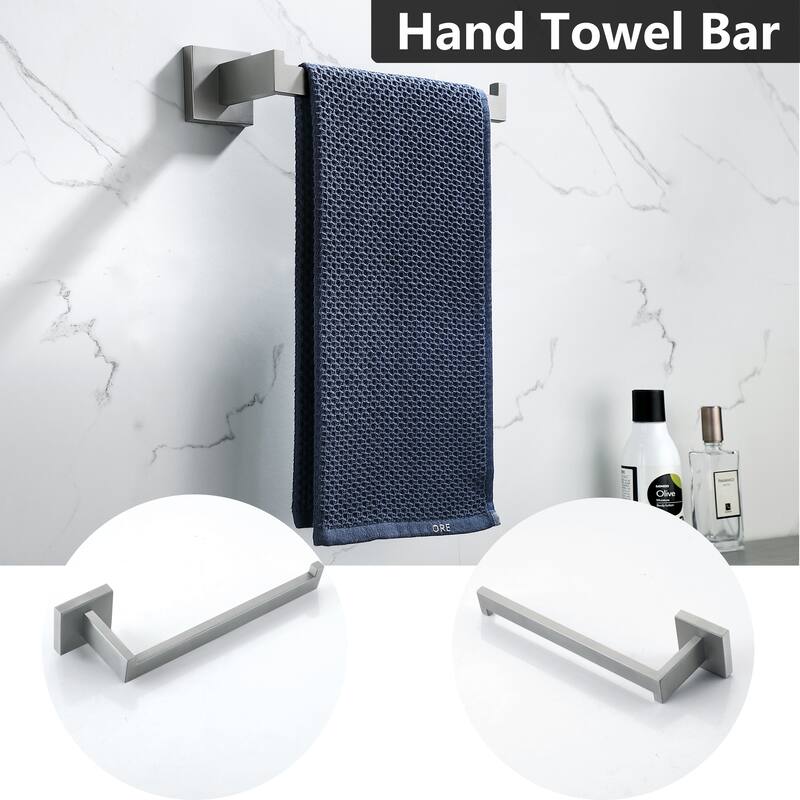 AITINKAN 4-Piece Bath Hardware Set Square Towel Holder Set