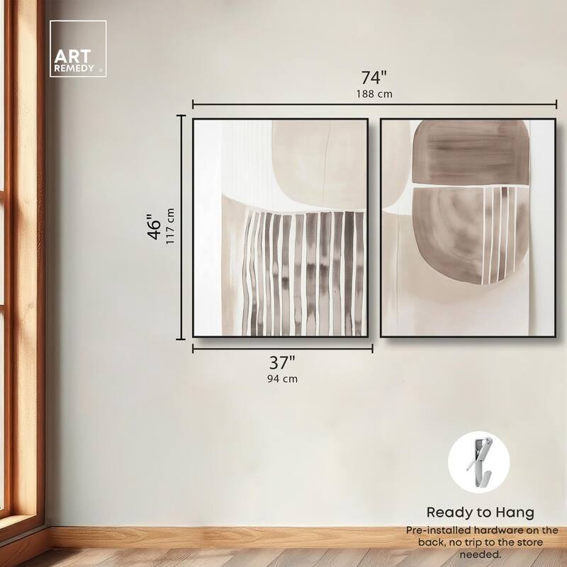 Elements of Quiet Canvas Set of 2 by Art Remedy