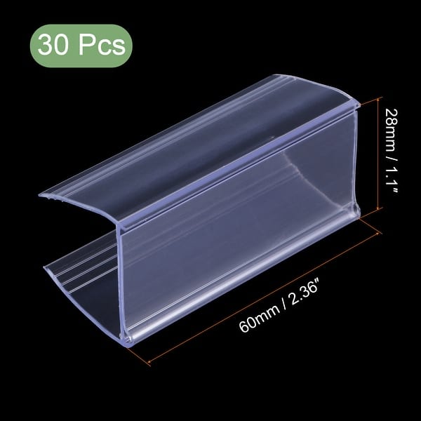 Wire Racking Blue Label Holder Label Holders Clip on Shelf for Wire Shelving - Clear Blue - Bed Bath ...