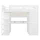 preview thumbnail 4 of 18, Maximized Storage Space Design Loft Bed with Guardrail, Sturdy Construction, Full Size, White