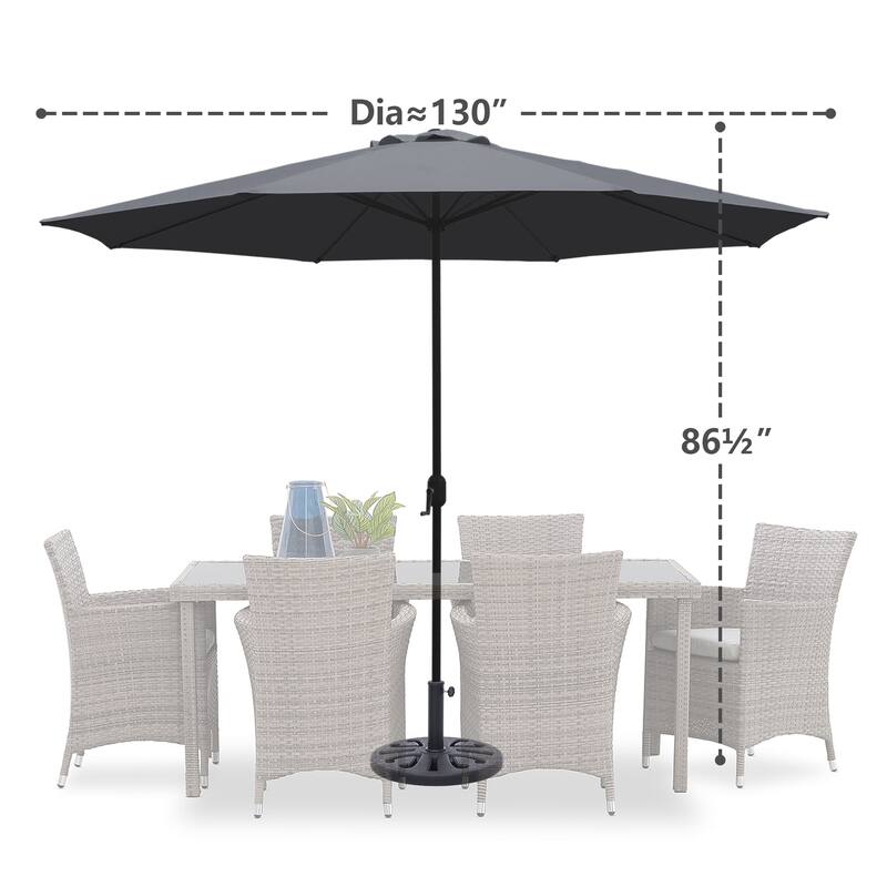 Maypex 11 Feet Round Market Patio Umbrella