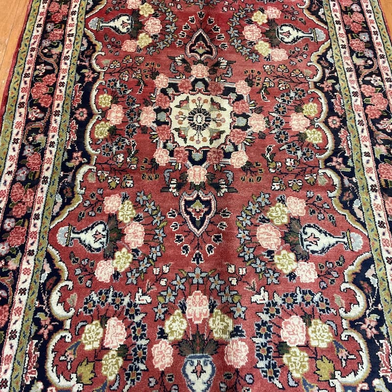 HERAT ORIENTAL Handmade Mahal Wool Rug - 3'11" x 7'2"