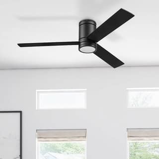 52" Prominence Home Espy Matte Black Indoor LED Ceiling Fan with Light, Remote Control