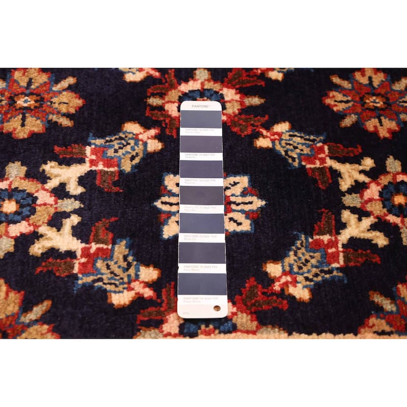 ECARPETGALLERY Hand-knotted Anadol Dark Navy Wool Rug - 2'7 x 11'0