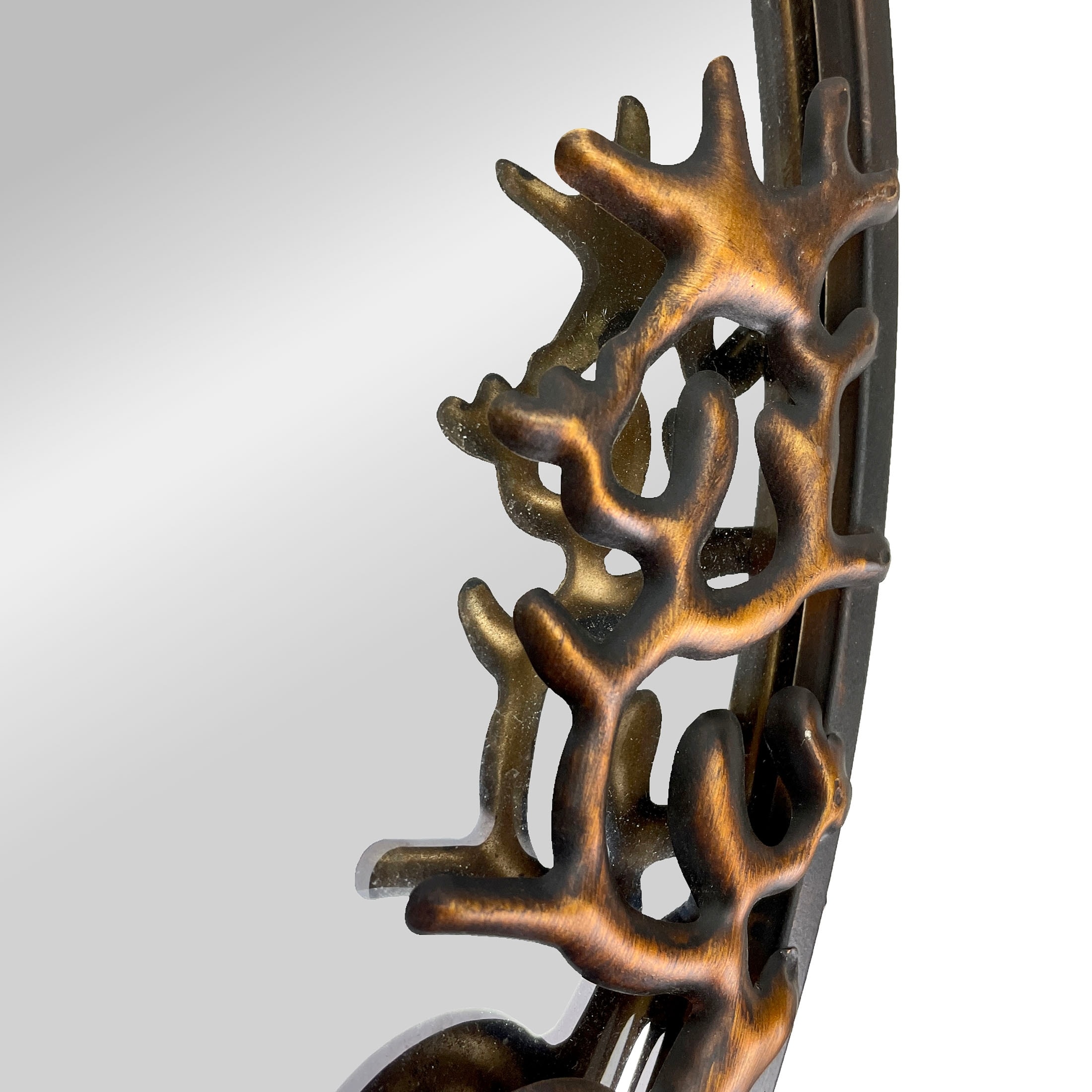 Bronze Mermaid Mirror 20-Inch Nautical Accent For Coastal Home