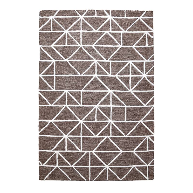 George Towne Living Mirage Luxury Handmade Modern Modular Wool Area Rug
