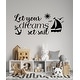 preview thumbnail 3 of 12, Wall Decal Let Your Dreams Set Sail Nursery Decor. 10 tall x 22 wide inches - Black