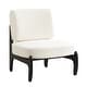 preview thumbnail 30 of 52, Modern Teddy Slipper Chair Armless Lounge Sofa Black Frame + White Teddy