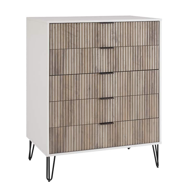 Manhattan Comfort Dumbo Modern 5-Drawer Tall Dresser.