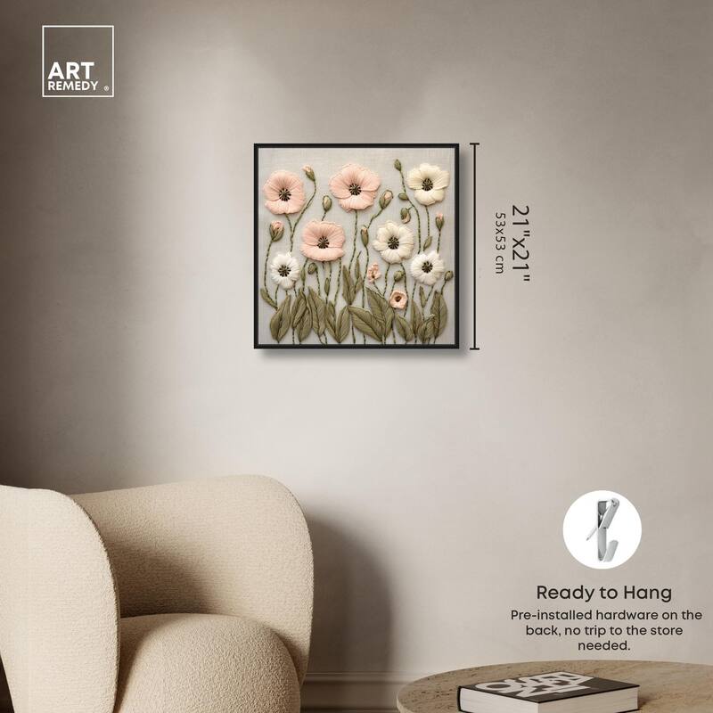 Stitched Serenity I Canvas by Art Remedy