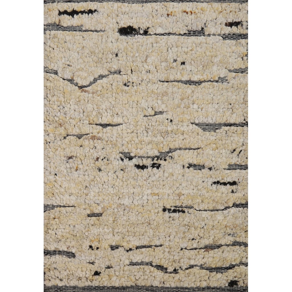Abstract Moroccan Oriental Accent Rug Handmade Wool Carpet - 2'0"x 3'0"