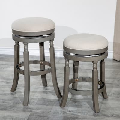DTY Indoor Living Palmer Lake Backless Swivel Stool, 24" Counter Height or 30" Bar Height
