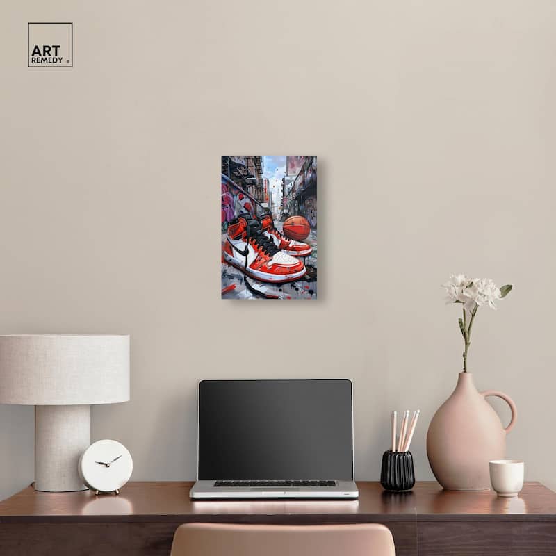 Streetwise Sneakers Canvas by Art Remedy, Gallery Wrapped