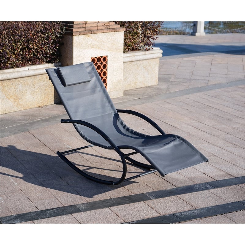 Outdoor Iron Rocking U-shaped Lounge Chair