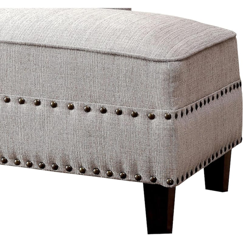 Farmhouse Storage Narrow Hallway Bench with Wood Legs