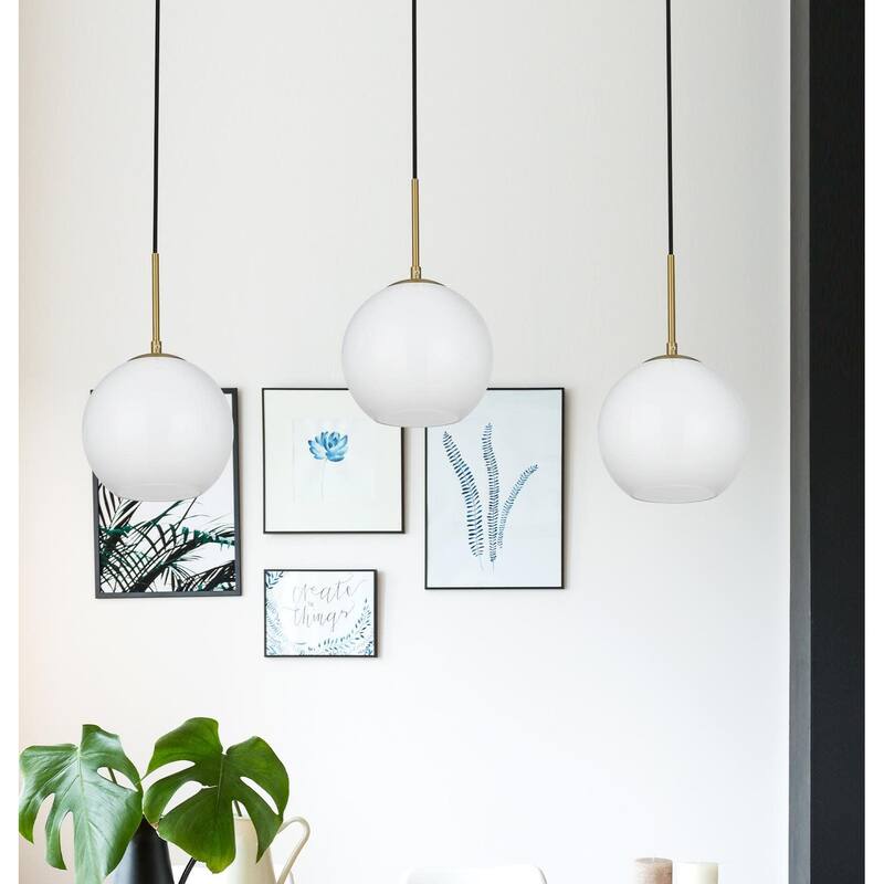 Elegant Lighting Baxter 3 Light 36" Wide Linear Pendant with Frosted