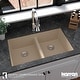 preview thumbnail 10 of 56, Karran Undermount Double Equal Bowl Quartz Kitchen Sink - 32" x 19.5" x 9" - 32" x 19.5" x 9"