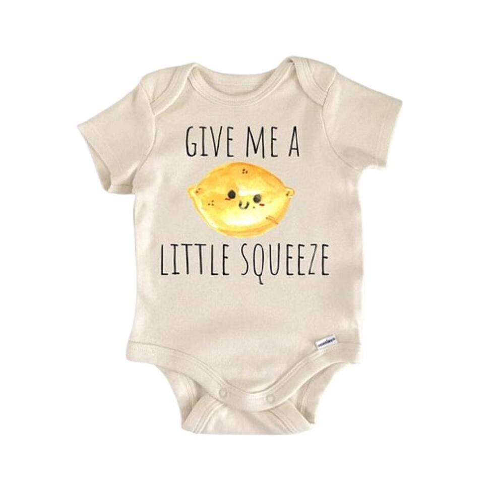 Main Squeeze Lemon Fruit - Baby Boy Girl Clothes Infant Bodysuit Funny Cute Newborn