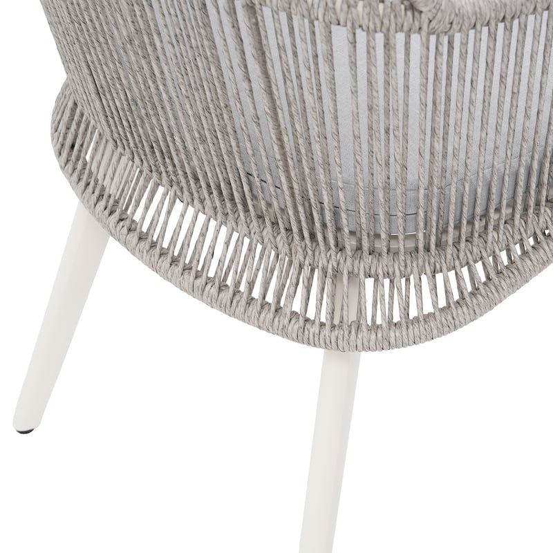 Outdoor Patio Dining Sets with PE Wicker Chairs and Extendable Aluminum Dining Table for 8 Persons