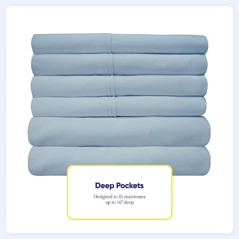 Sweet Home Collection Luxurious Ultra Soft 6-Piece Bed Sheet Set
