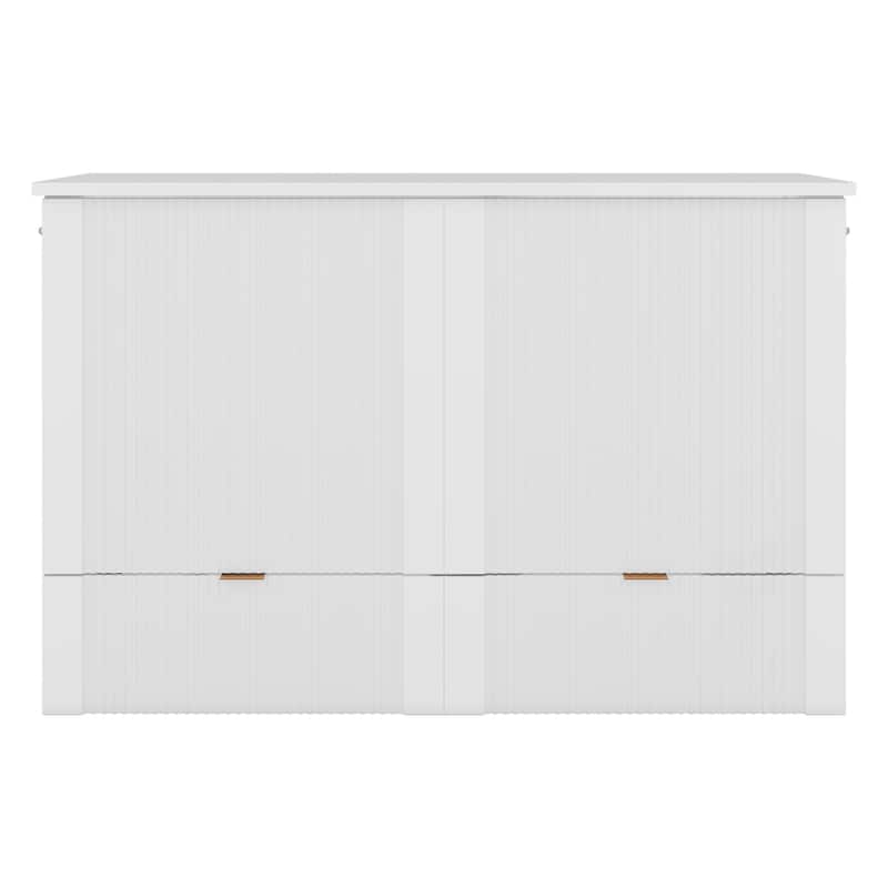 Murphy Bed with Pulley Structure Design,Drawer and USB Ports for Bedroom