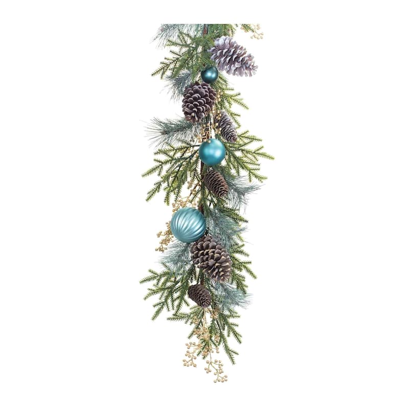 Pine Ornament Artificial Christmas Garlands 6' x 12" Unlit Set of 2