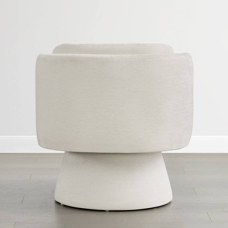 Spruce & Spring Modern Swivel Barrel Accent Chair for Living Room, Bedroom & Nursery