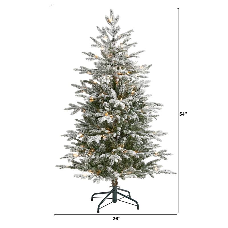 4.5ft Pre-Lit Spruce Christmas Tree with Lights & Bendable Branches | Holiday Decor - Green - 48