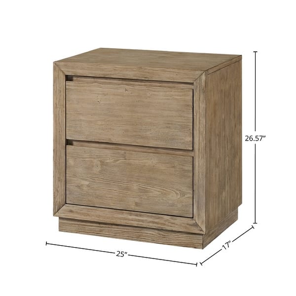dimension image slide 0 of 2, Bello 2-Drawer Pine Nightstand